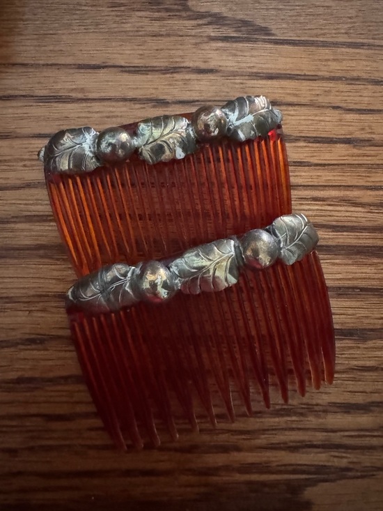 Native American Accessories - Beautiful, Vintage Native American made sterling silver hair combs 💙💙💙
